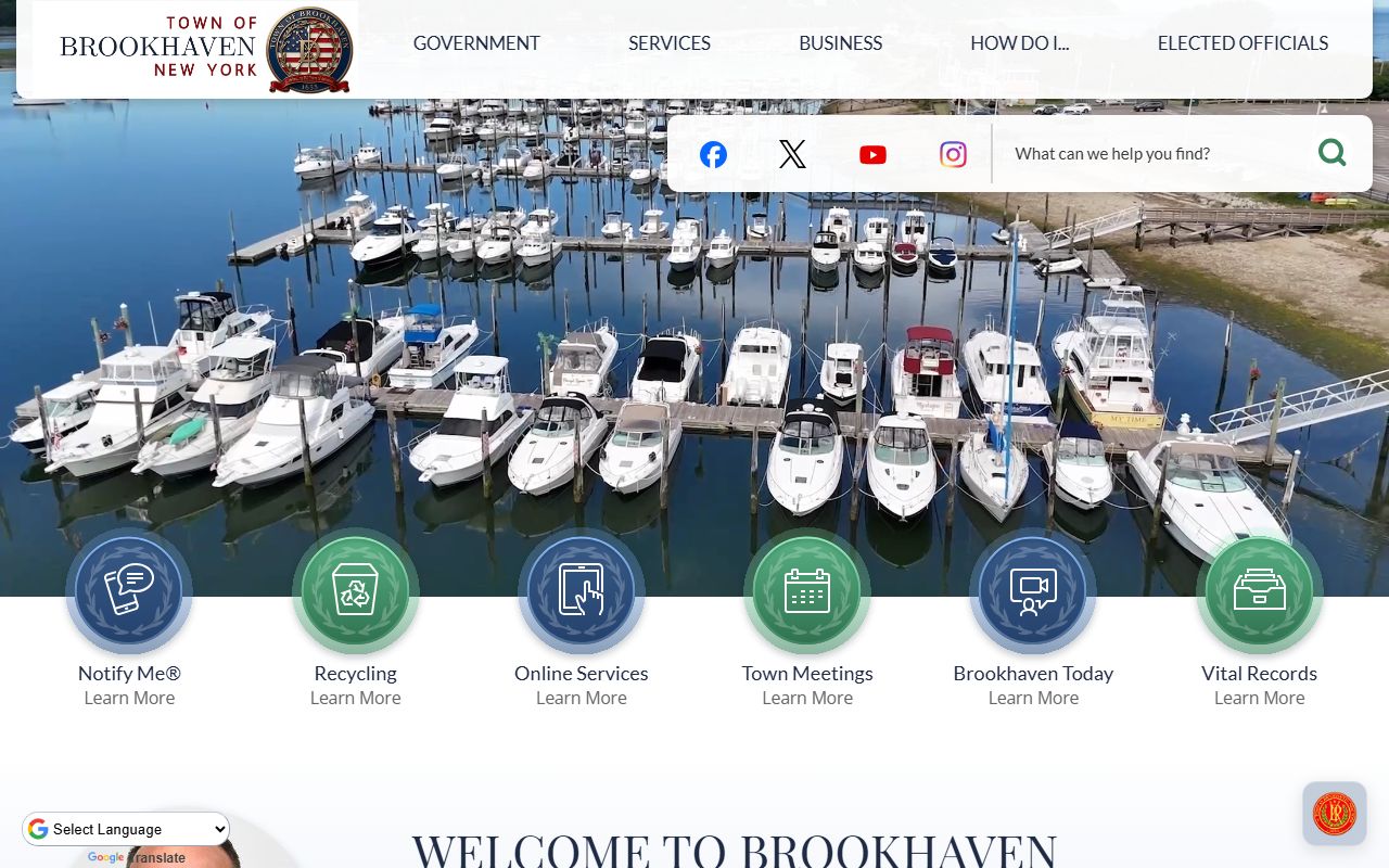Town of Brookhaven official website for Brookhaven background check information