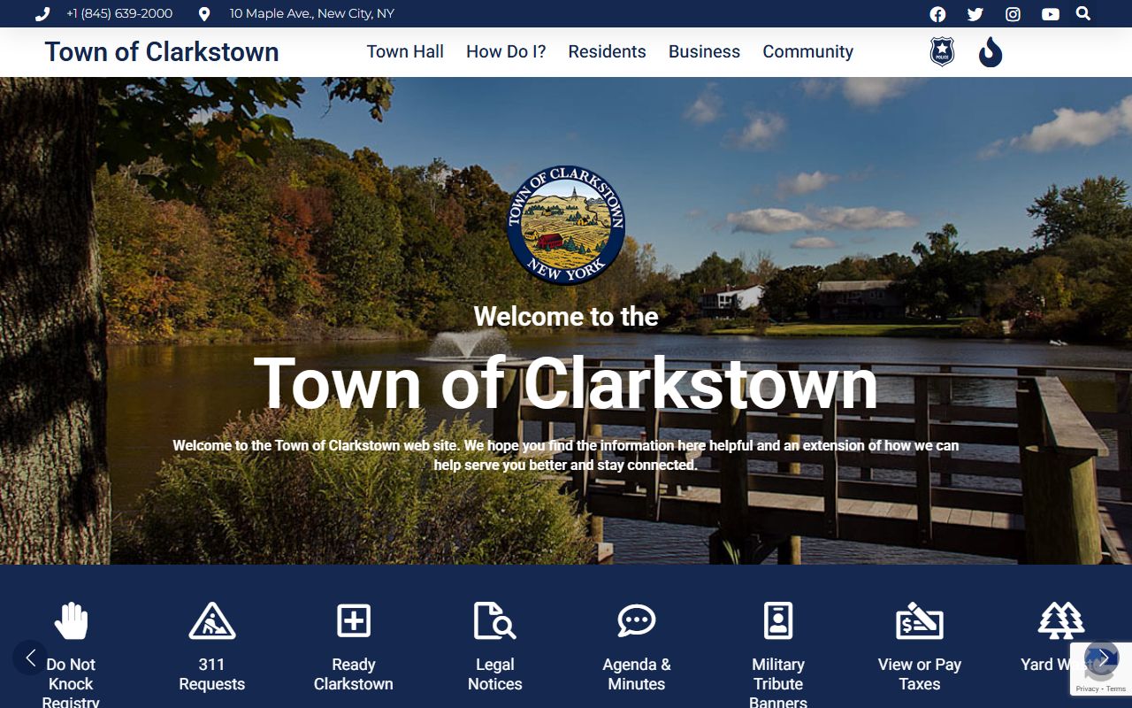 Town of Clarkstown offices for background check inquiries