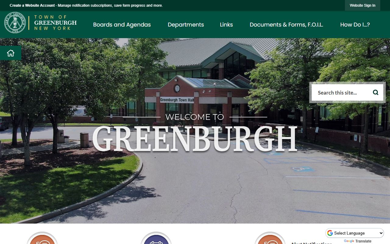 Town of Greenburgh offices for background check record requests
