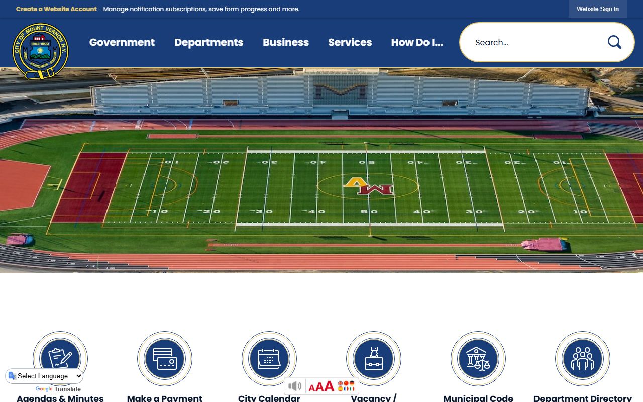 City of Mount Vernon official website for background check information