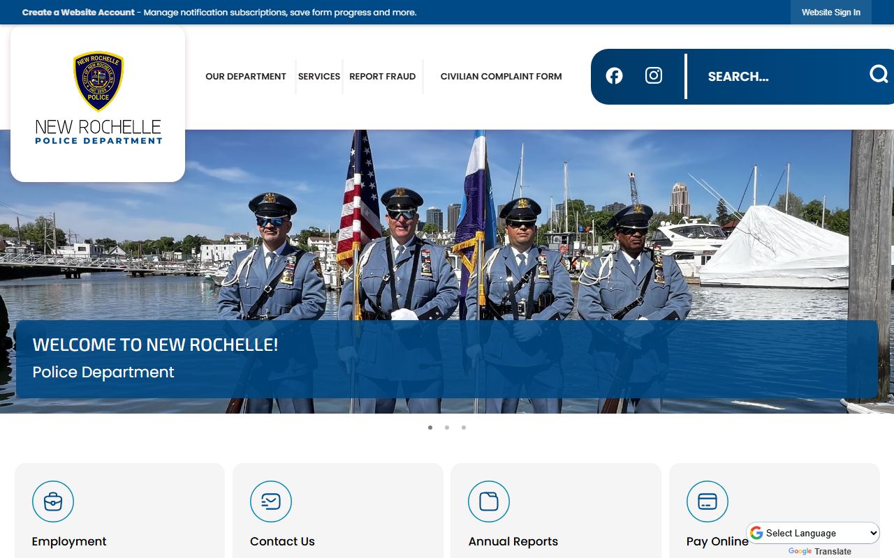 New Rochelle Police Department for local background check services
