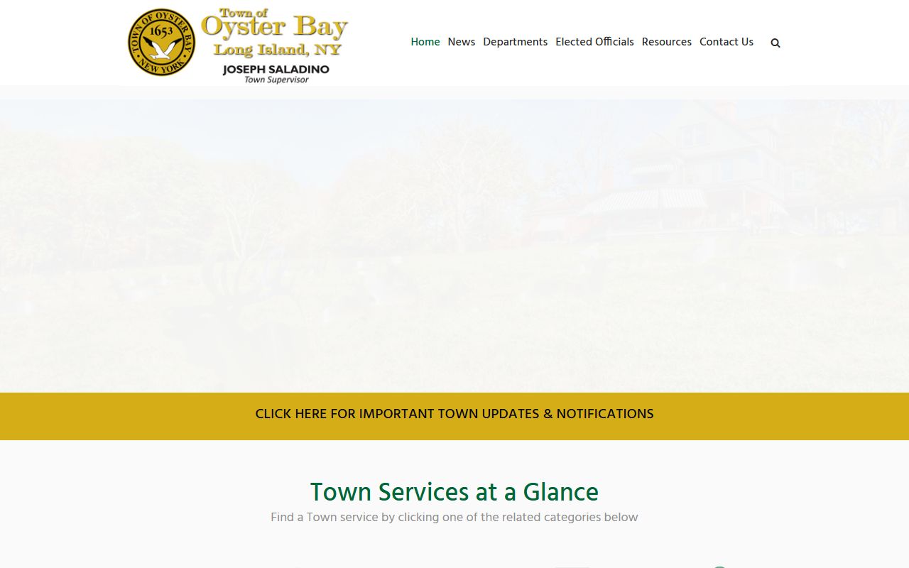 Town of Oyster Bay official website for background check information