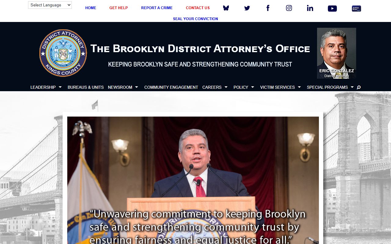 Kings County District Attorney office in Brooklyn for background check records