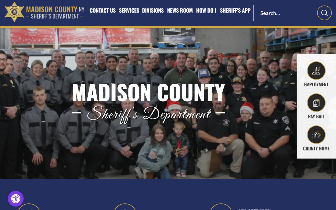 Madison County Sheriff office for background check and law enforcement records
